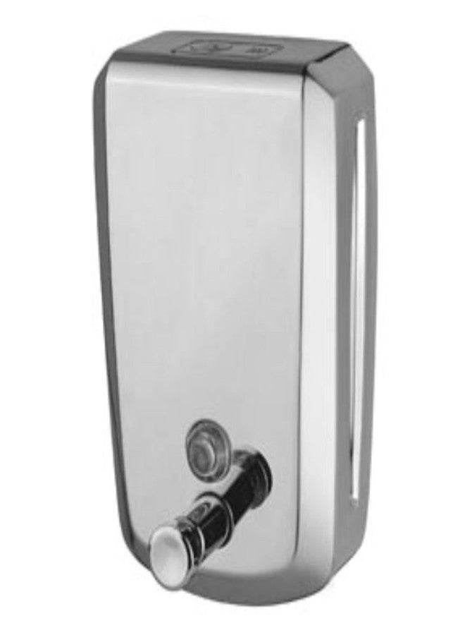 Euronics ES04 Manual Soap Dispenser | 1000ml Wall-Mounted Liquid Soap Dispenser | 304 Stainless Steel Body | Brass Pump Valve & SS Spring | Durable Manual Press for Commercial Washrooms - Image 1